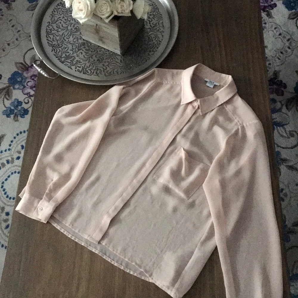 Sheer Button Down Top